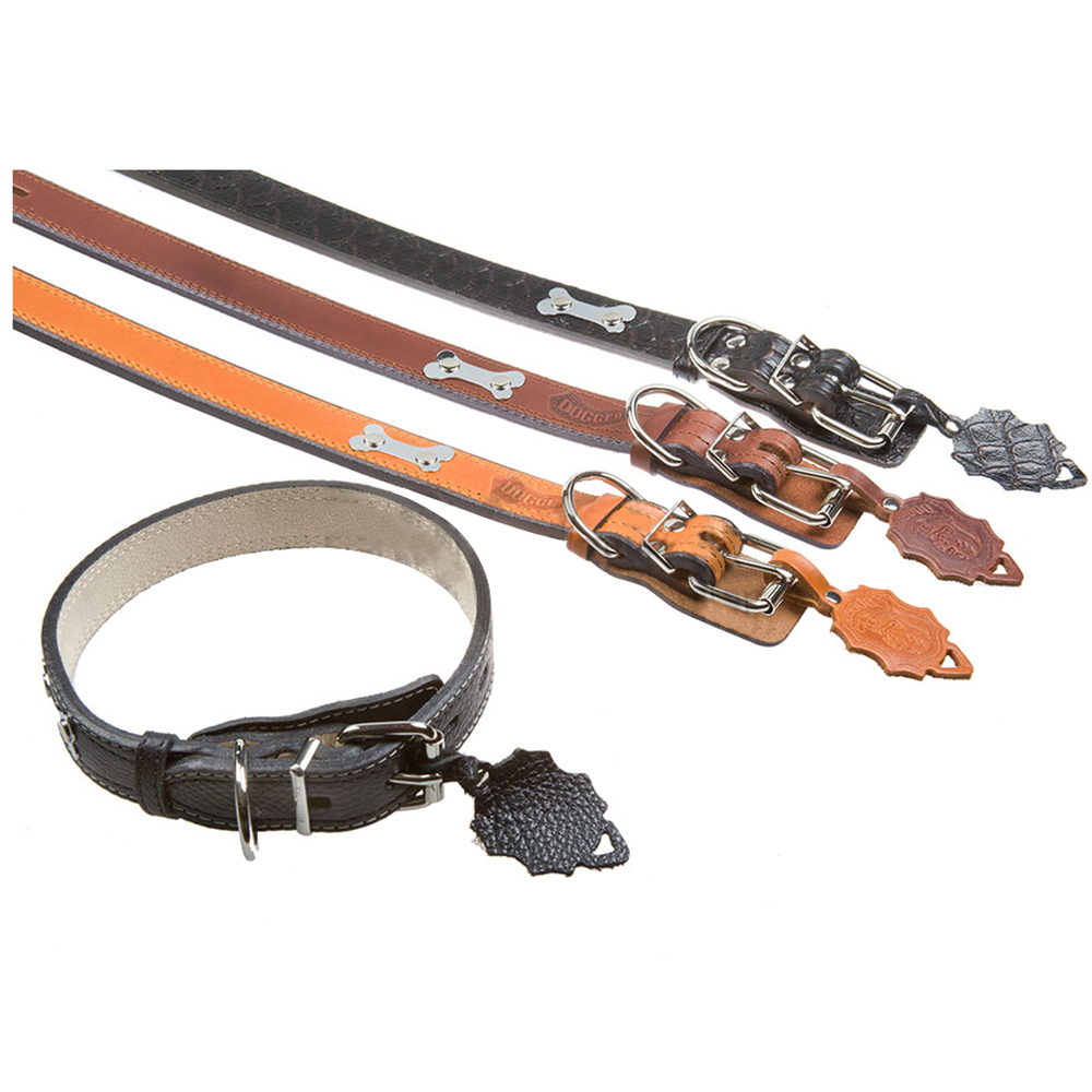 Т00014976 Ошейник для собак с биркой 30мм DOGGER 