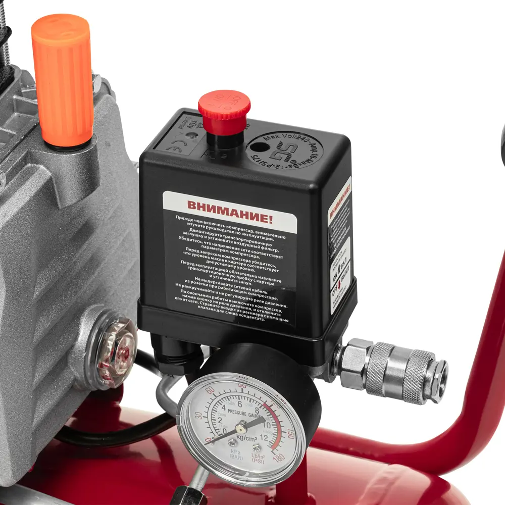 Компрессор сетевой поршневой масляный Kronwerk 58104, 24 л 220 л/мин STLM-2013757 - Вид №16