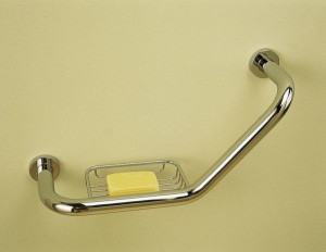 H206/CR Sanibano, поручень гнутый + решетка прямоугольная, цвет хром