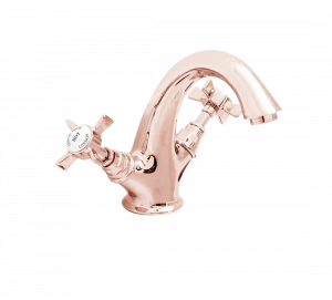 Gentry Home Смеситель для раковины Style на три отверстия с всплывающей пастой Ascot Розовое золото GH101724