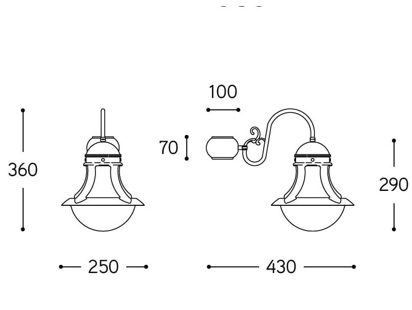 Металлический садовый уличный фонарь Aldo Bernardi лоджия ARCH-00020061 - Вид №1