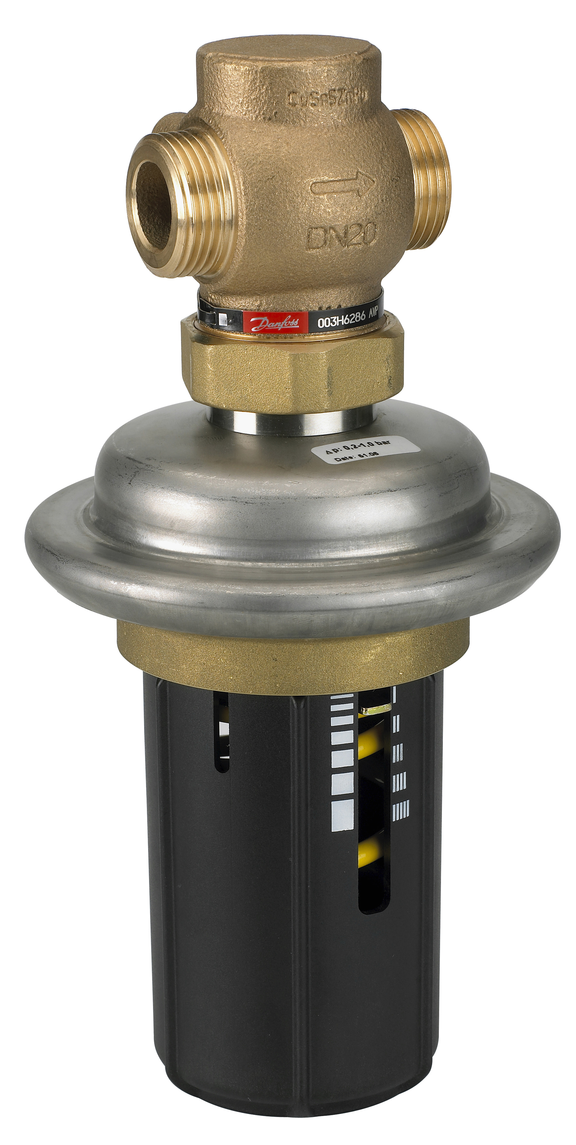 Danfoss Регулятор перепада давлений DPR для монтажа на обратном трубопроводе РПД DPR PN25 20/6,3/0,3-2,0фл./обр. 003H6139  - Вид №4