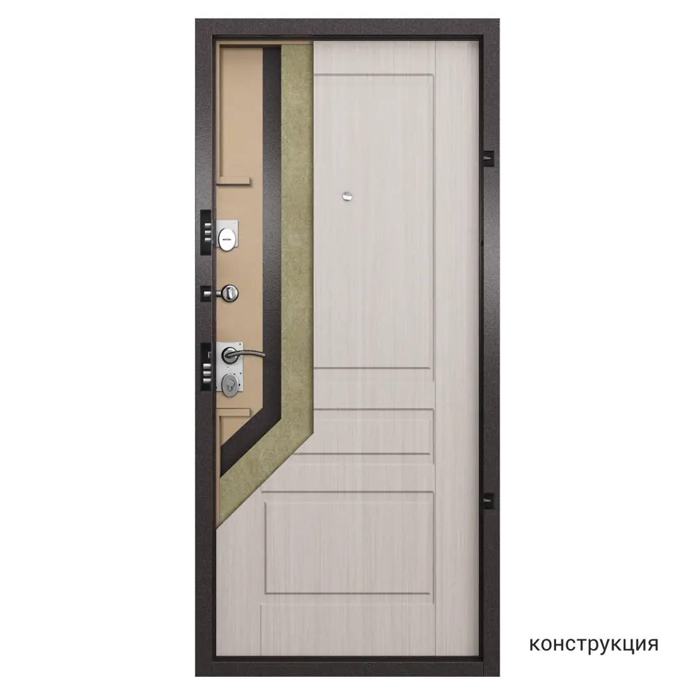 Дверь входная металлическая Страйд Летиция 860 мм правая цвет перламутр TOREX STLM-2166774 - Вид №14