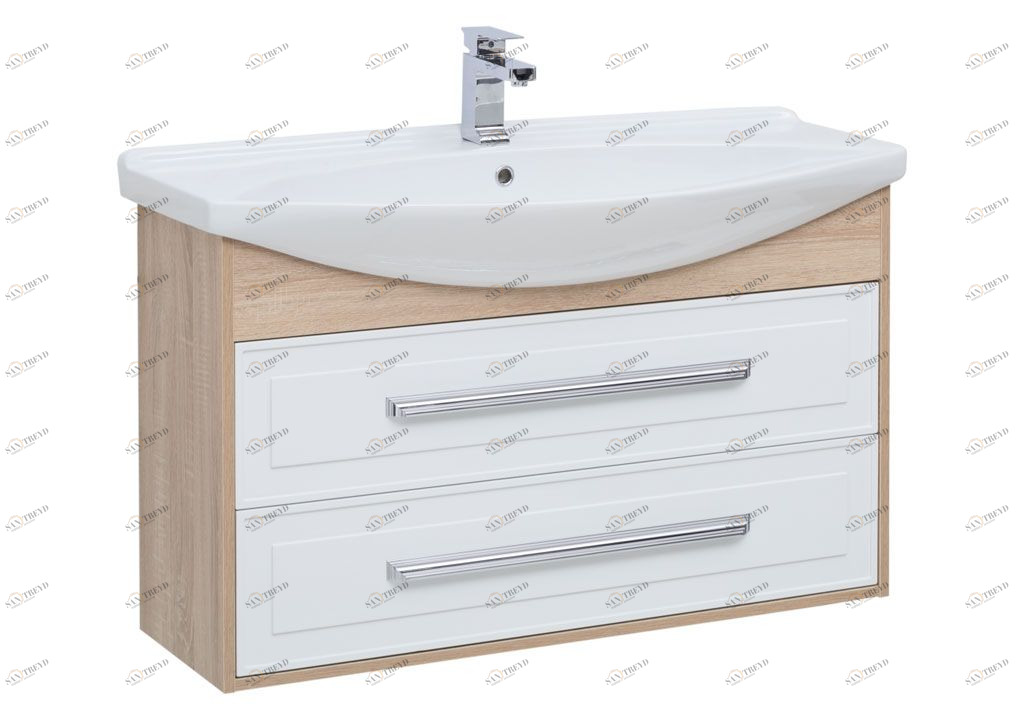Тумба с раковиной Aquanet Остин 105 дуб сонома/белый 0020173200175449