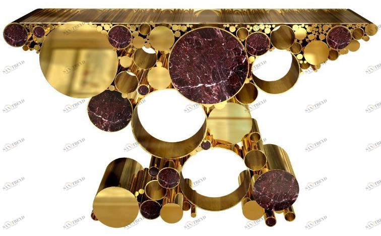 Malabar Прямоугольная консоль из латуни Wanderlust sun-id-1409351