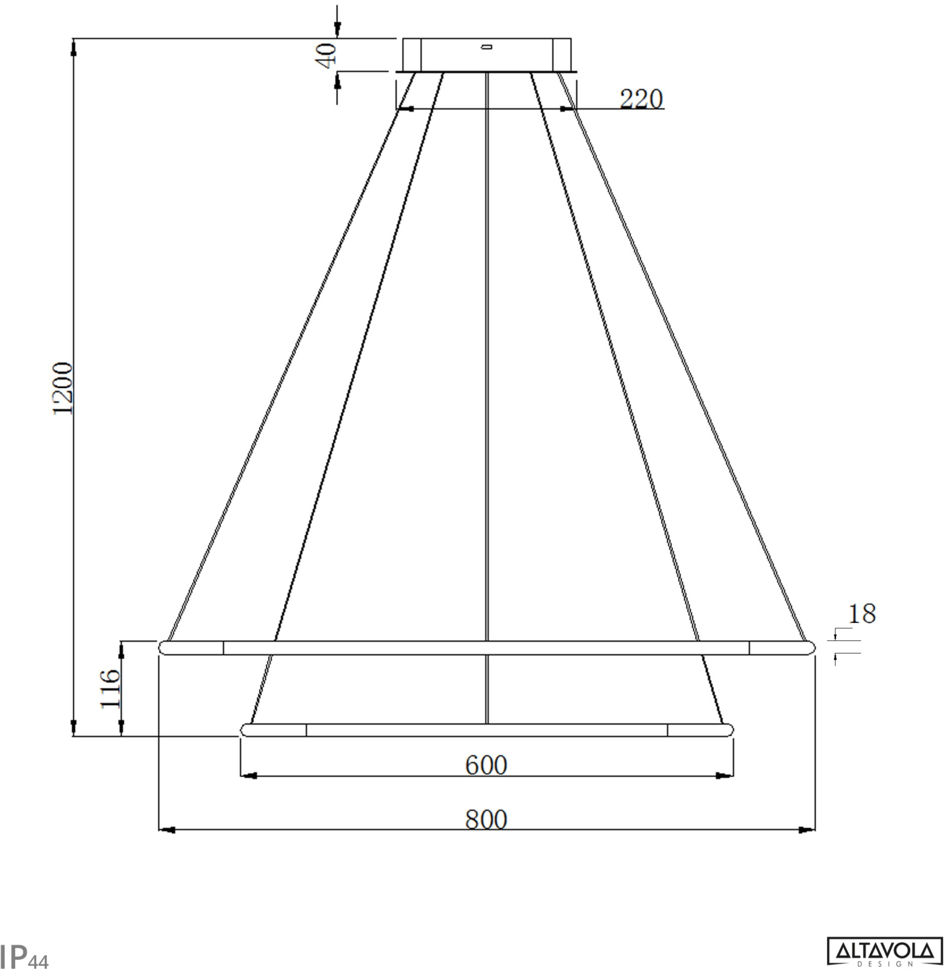 Altavola Design Светодиодный подвесной светильник из алюминия Led shape La074/p  - Вид №8