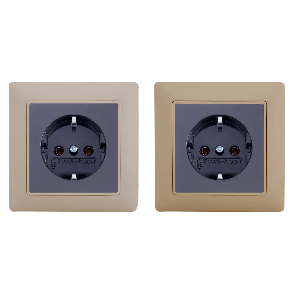 Розетка ABB BJB Basic 55 Шато с заземлением цвет чёрный STLM-2191049 - Вид №1