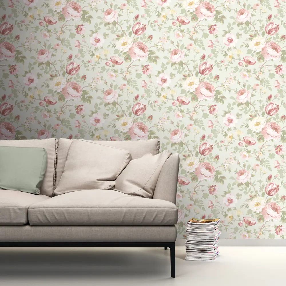 Обои Inspire Flower, виниловые на флизелиновой основе, цвет светло-серый, 1.06x10 м STLM-2102961 - Вид №2