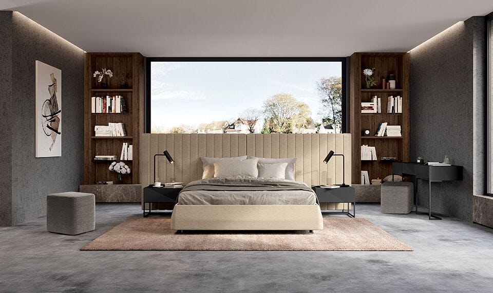 Деревянная и металлическая прикроватная тумбочка с ящиками Febal Casa ARCH-00056885 - Вид №4