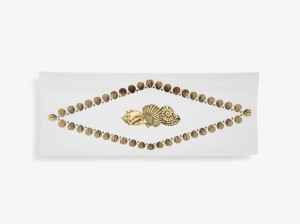 Прямоугольный фарфоровый поднос