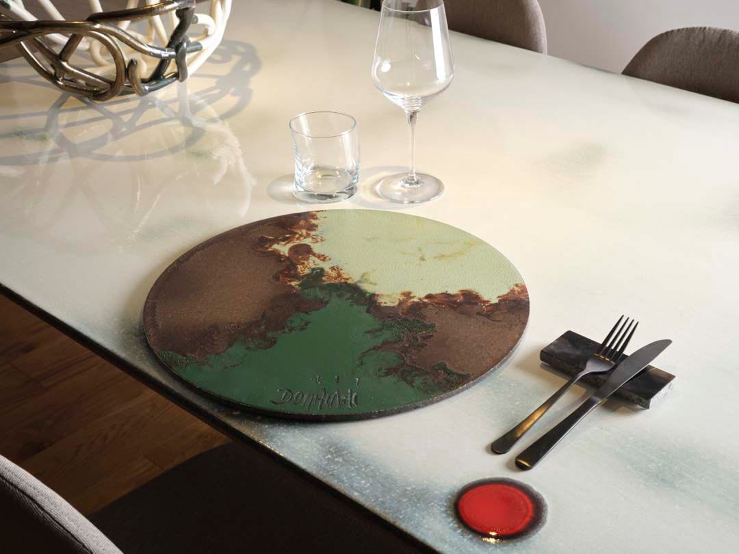 Круглый столовый коврик из майоликовой лавы DOMIZIANI TOVAGLIETTE ARCH-00052589