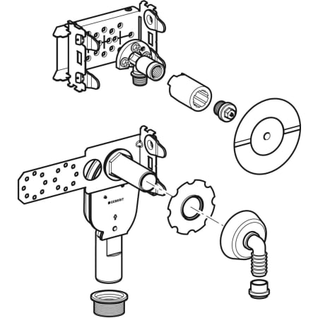 461.445.00.1 Траверса Geberit GIS для стиральной и посудомоечной машины Geberit  - Вид №1