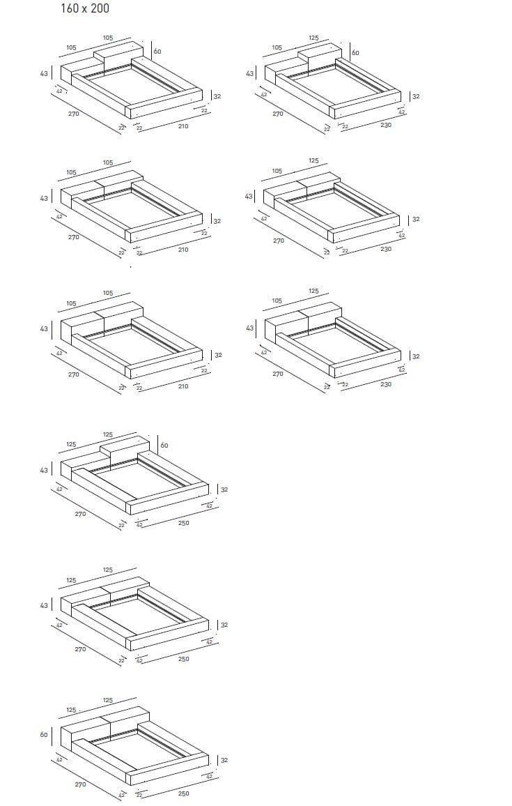 Двуспальная кровать с мягким изголовьем Living Divani Extra Wall ARCH-00035794 - Вид №9