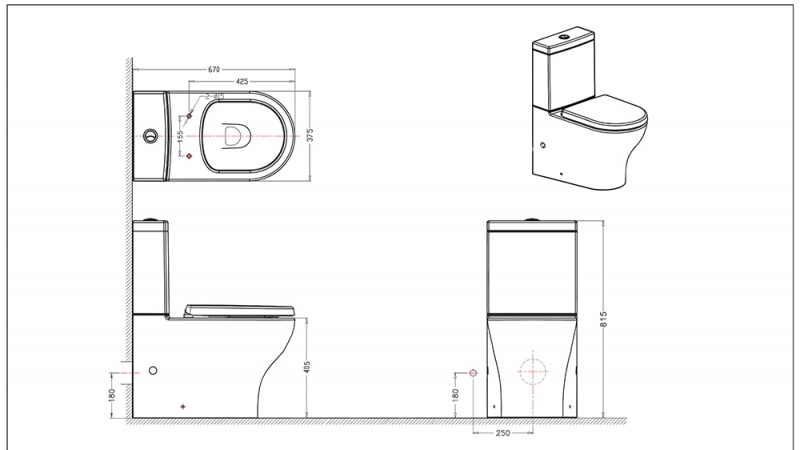 CX01016UW Компакт унитаз с бачком Белый Bravat Rael Турция - Вид №3