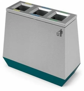 City Design Контейнер для мусора из стали для раздельного сбора мусора