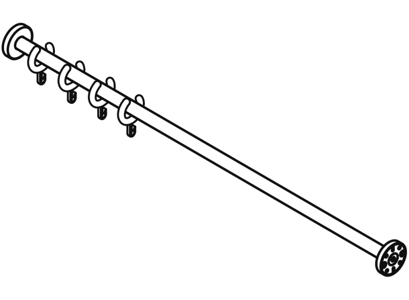 900.34.40S40 Карниз для штор, специальные длины HEWI System 900 - Вид №2