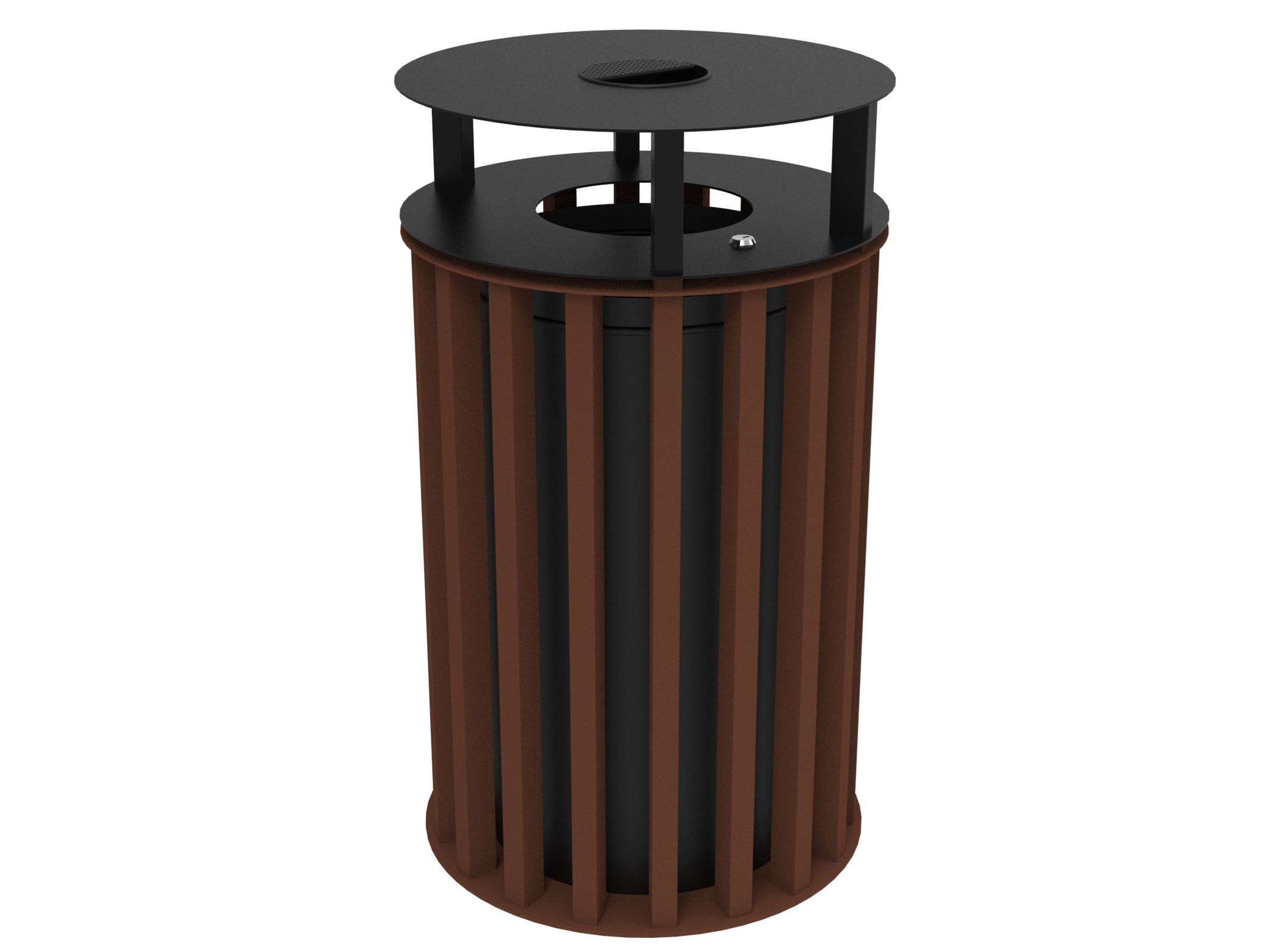 Оцинкованная стальная корзина для мусора с пепельницей Lazzari Динамо ARCH-00058102 - Вид №17