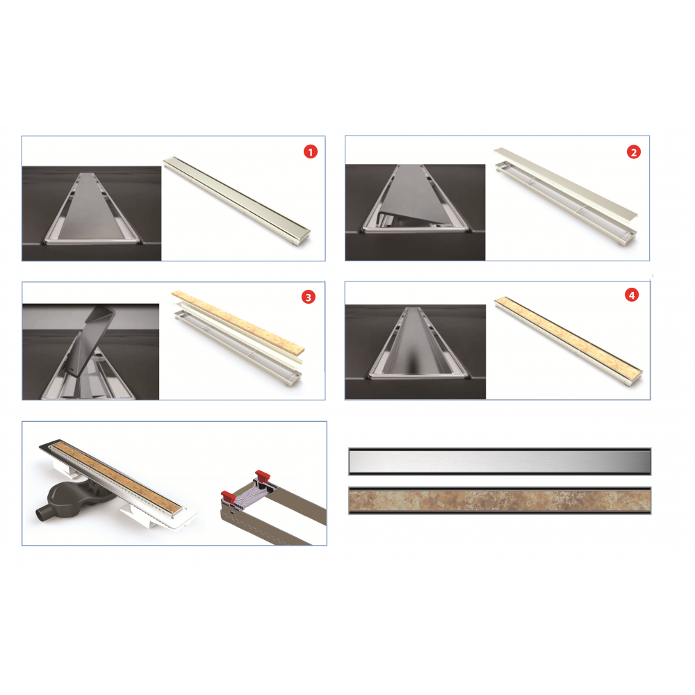 091019 Желоб водосток В1 Keramik 800  Berges B1 Keramik  - Вид №5