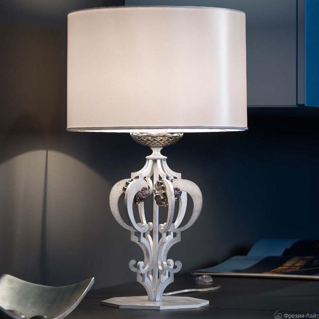 Masiero Rosemery TL1G P15 ShadeSAT/33/WH лампа настольная 112030