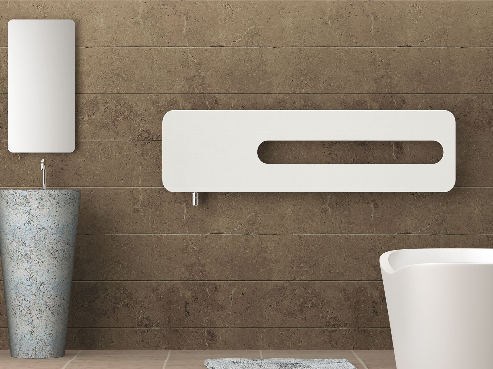 Настенный полотенцесушитель из углеродистой стали Cordivari Design Экстраслим ARCH-00034562