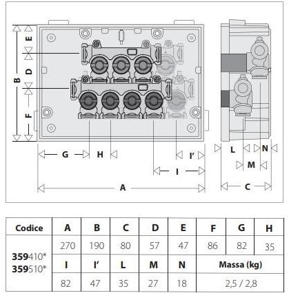 CALEFFI Предварительно собранный коллектор с одиночными перехватами 359 sun-id-1441244 - Вид №1