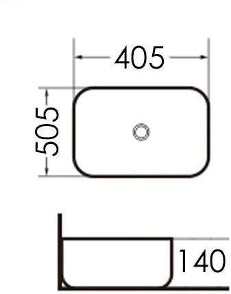GR-3020 Накладная раковина на столешницу  прямоугольная Grossman  - Вид №2