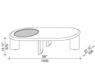 Овальный журнальный столик Lema ORION ARCH-00146266 - Вид №6