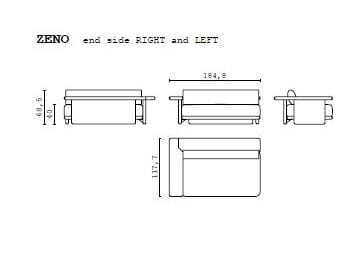 Модульный диван из ткани и кожи CPRN HOMOOD Shapes ARCH-00124000 - Вид №3