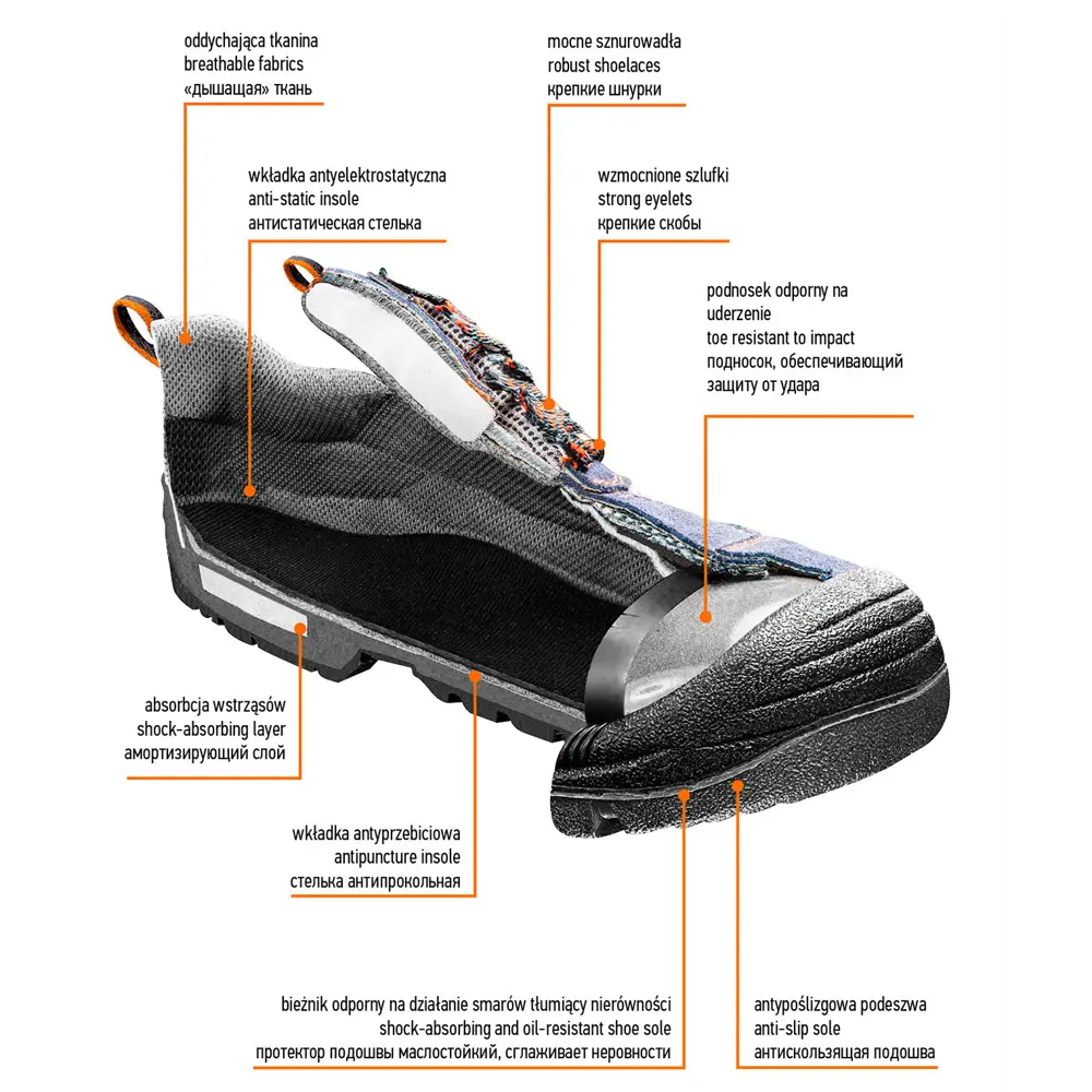 Ботинки рабочие Neo S1P SRC, замша, размер 41 Neò STLM-2087219 - Вид №2