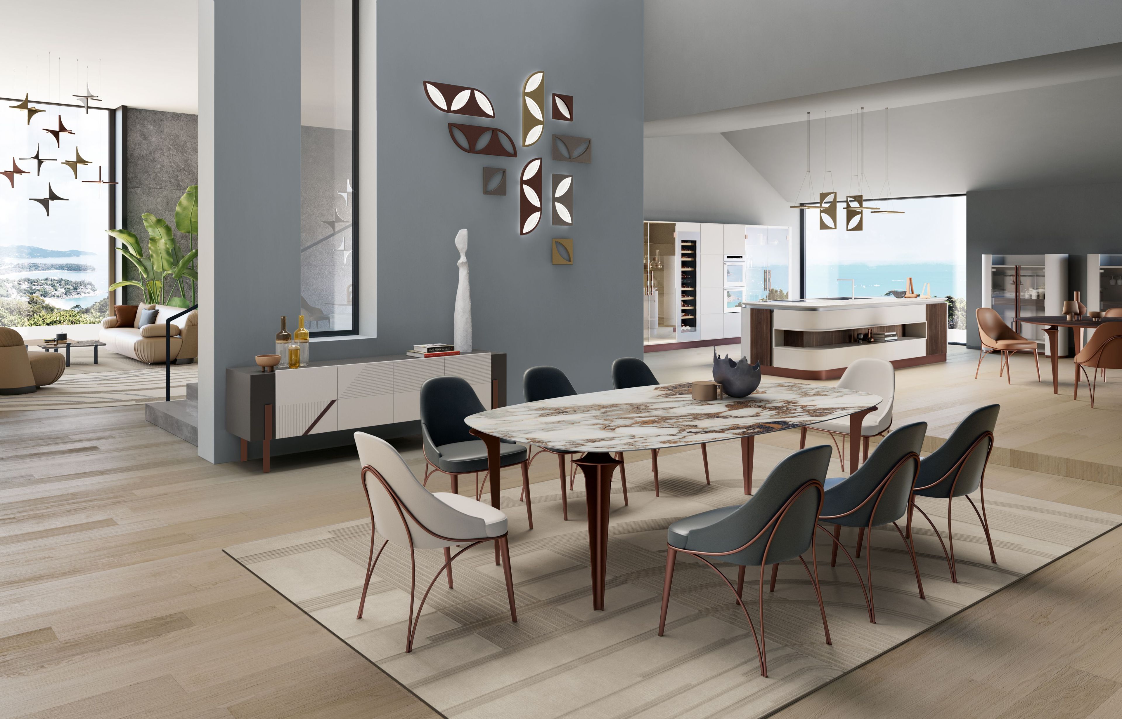 Овальный керамический обеденный стол Bizzotto Italia Нара ARCH-00120355 - Вид №1