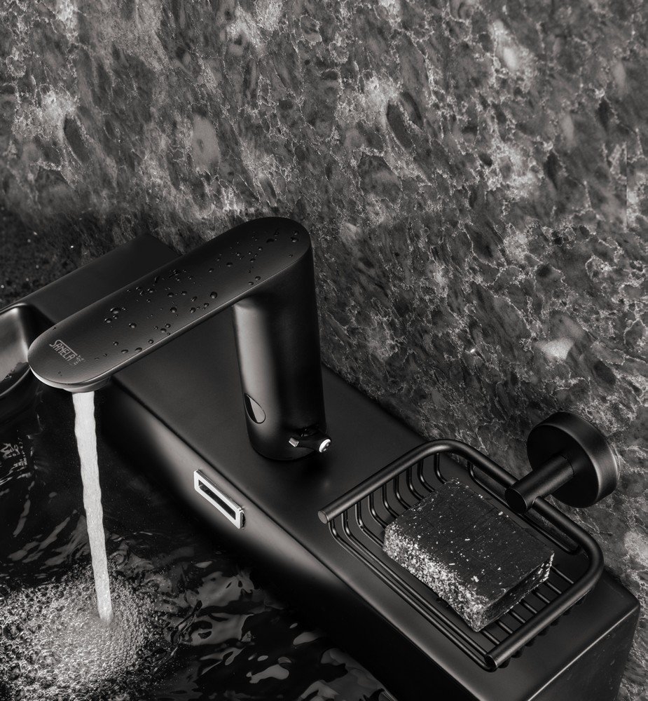 03634 Автоматический смеситель для подачи холодной и теплой воды, черный, 24 B SANELA  - Вид №2