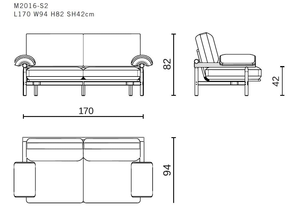 2-местный тканевый диван District Eight Stilt ARCH-00142768 - Вид №2