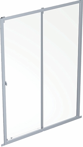 4981036155 IDO Showerama 8-1 раздвижная дверь, Матовый профиль / матовое стекло, 1550 мм  - Вид №2