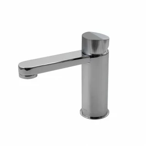 Смеситель для раковины с ребристой ручкой и керамическим картриджем Ø25 мм, шланги 500 мм 3/8 дюйма. Расход 5,68 л / мин при 3 барах  Tono NOKEN 100184752  CHROME