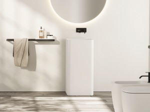 Керамическая квадратная отдельно стоящая раковина