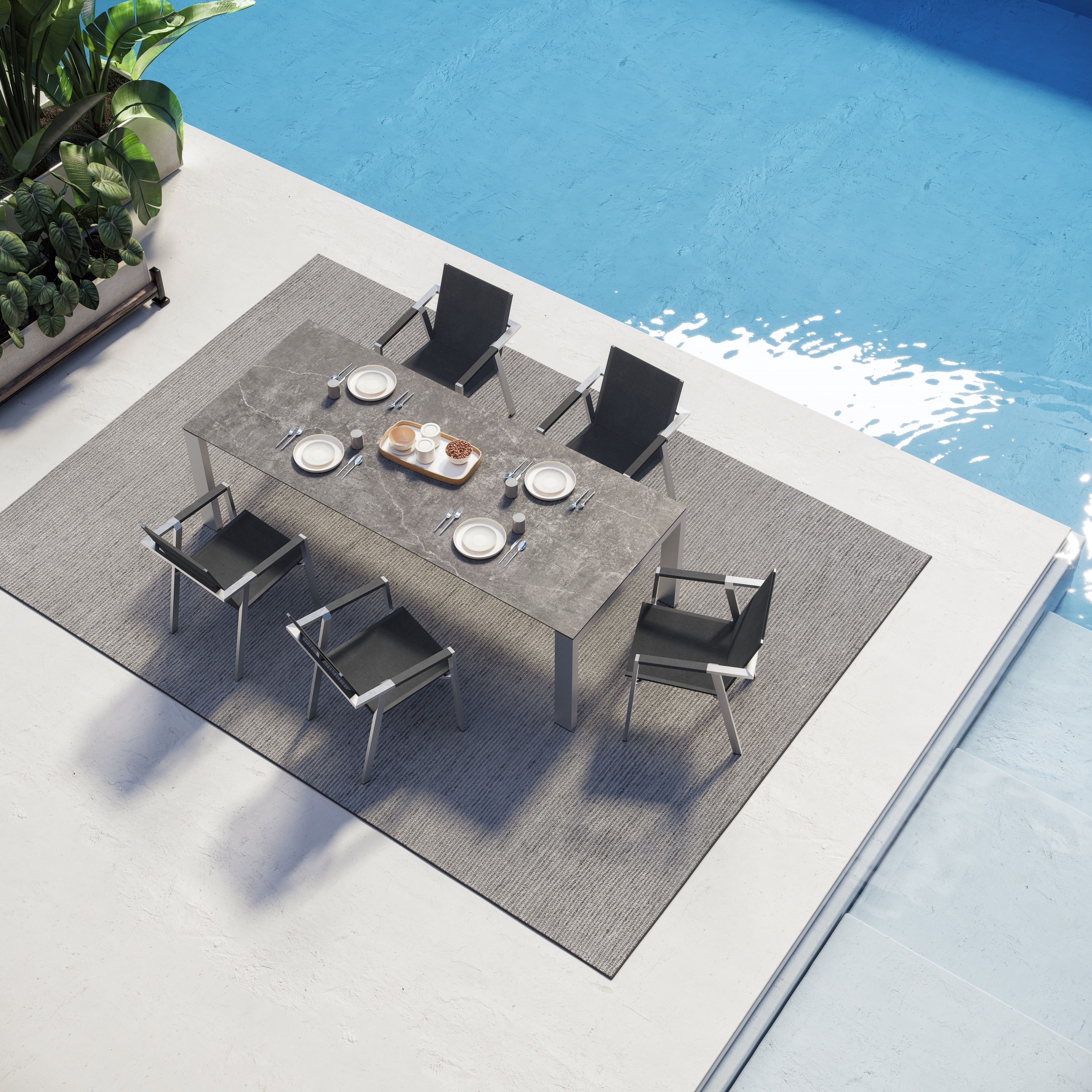 Выдвижной прямоугольный садовый стол solpuri моно ARCH-00149396 - Вид №3