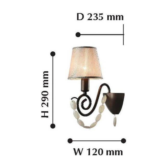 Бра металлическое с абажуром экрю Lily 2305-1W FAVOURITE LILY 00-3929174 Бежевый - Вид №2