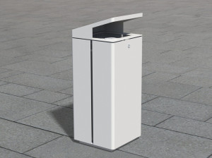 Держатель для мусора из нержавеющей стали с крышкой