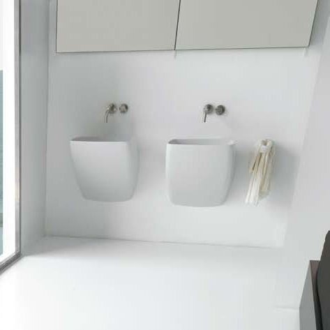 42466 Подвесная раковина настенная овальная   белая Santreyd  - Вид №2