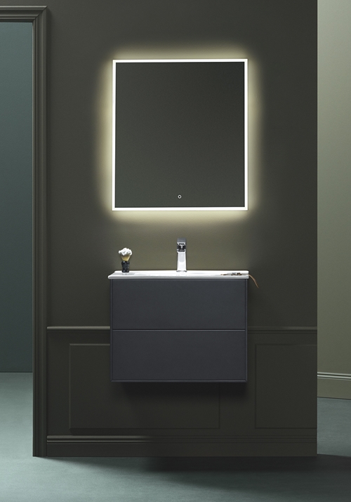 1590001 Шкаф Для Умывальника Edge 600 Серый Антрацит Hafa  Антрацитовый  - Вид №3