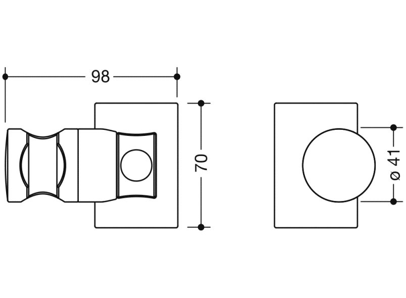 66771 держатель для душа HEWI System 900 - Вид №2