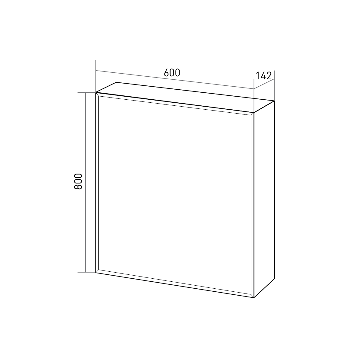 У29560 Зеркало Соната 60 Белый глянец, 1д 1 Marka Соната  - Вид №3