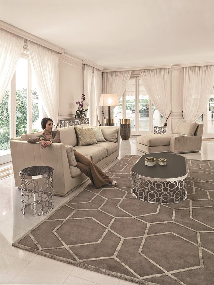 Longhi Прямоугольный коврик из ткани с геометрическим рисунком Loveluxe V 401 - Вид №1