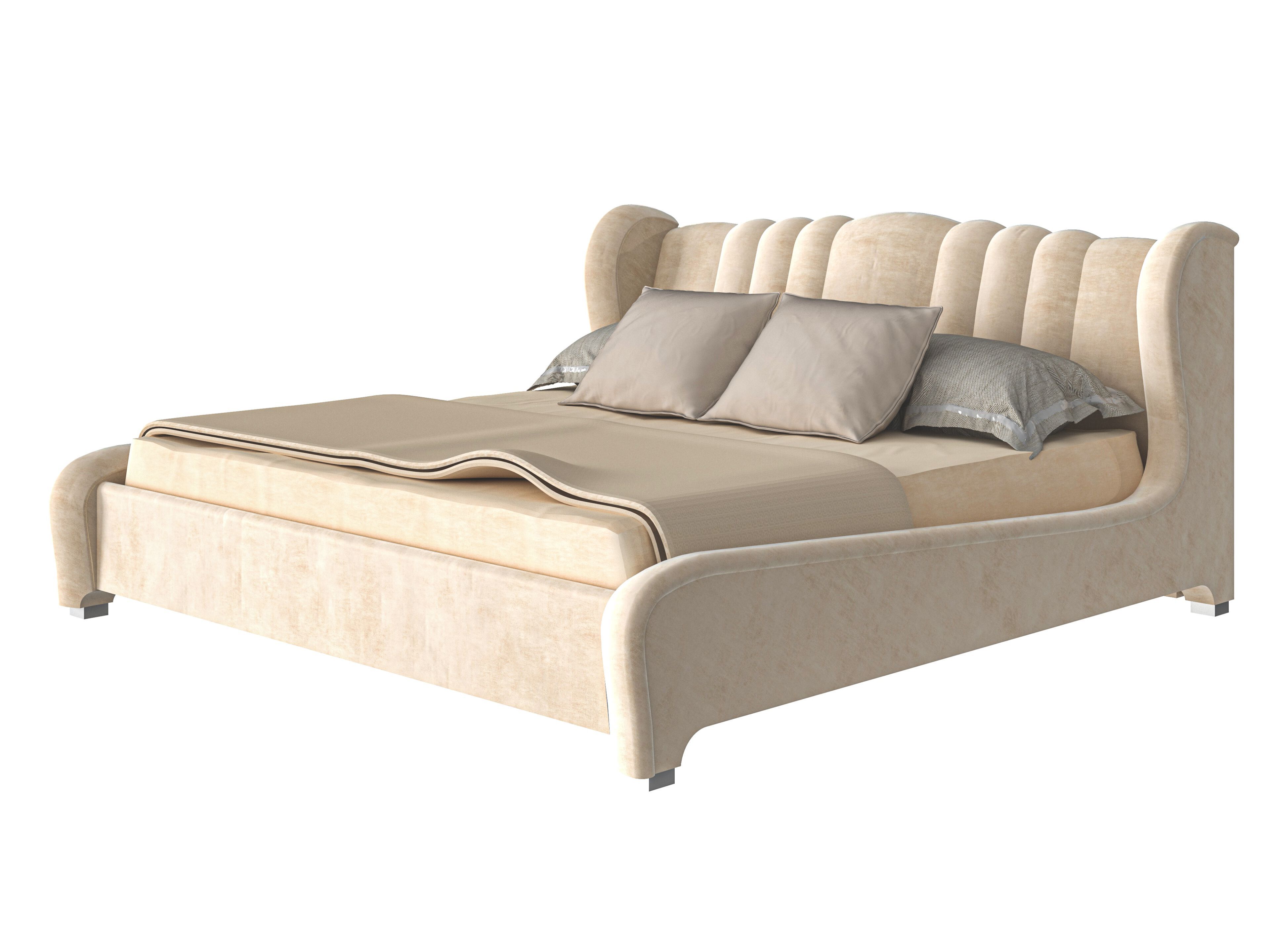 Кожаная двуспальная мягкая кровать Modenese Luxury Interiors SERENITY WAVE ARCH-00083401 - Вид №1