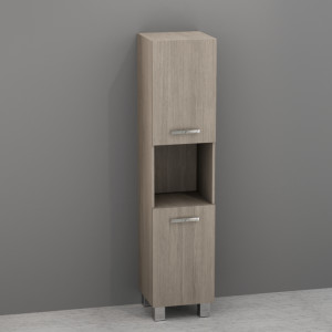 992157 Шкаф коллона напольный 40x38x179 40 см цвет Темный дуб Kerasan Aquadom Италия