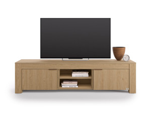 Низкий дубовый ТВ-шкаф