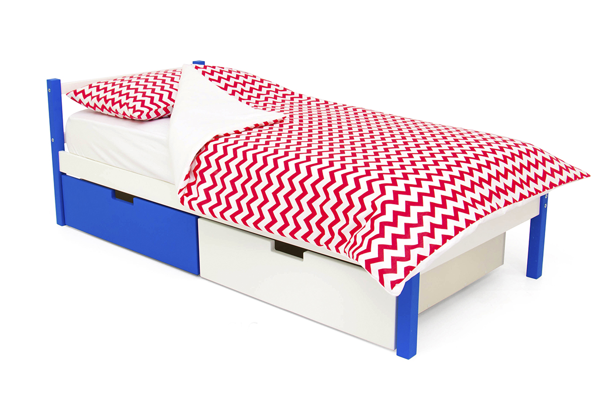 Детская кровать Svogen classic сине-белая БЕЛЬМАРКО  326812 Белый;синий Santreyd  - Вид №2