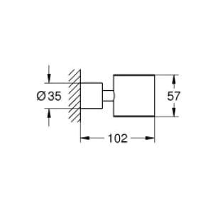 Металлический настенный держатель зубной щетки Grohe Атриум ARCH-00136026 - Вид №2