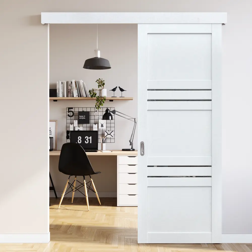Комплект двери Artens Флай глухая 60x200 см Hardflex белый с добором 200 мм STLM-2020402 - Вид №3