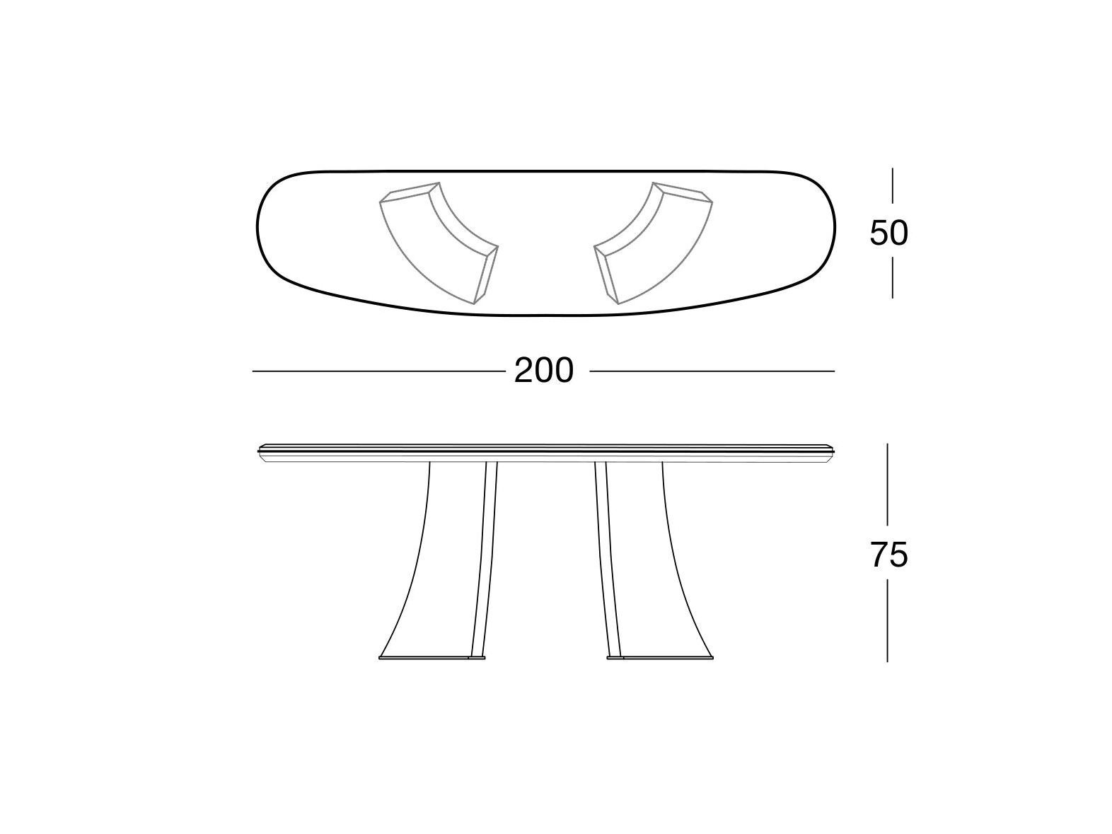 Овальная консоль из натурального камня Longhi Blooming ARCH-00034092 - Вид №2